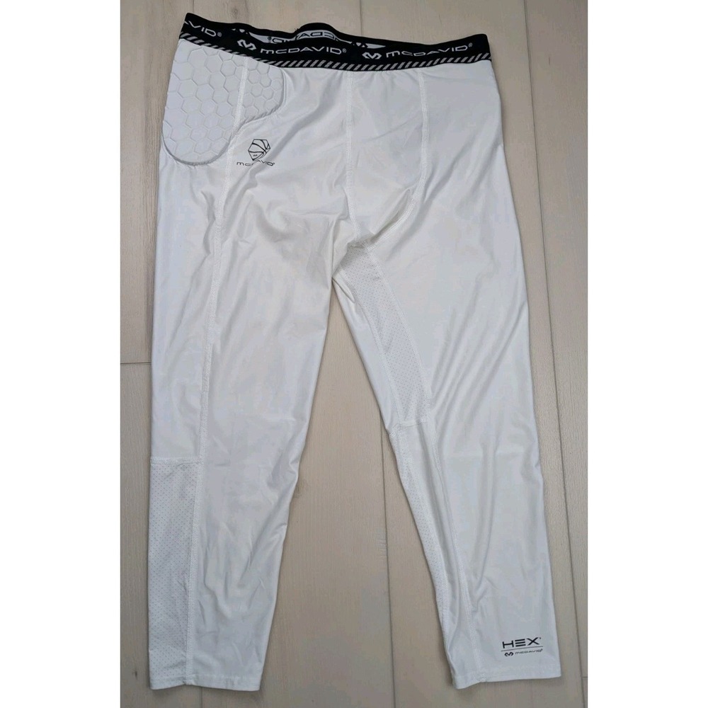 McDavid Padded Athletic Compression Pants‎ White Mens 2XL